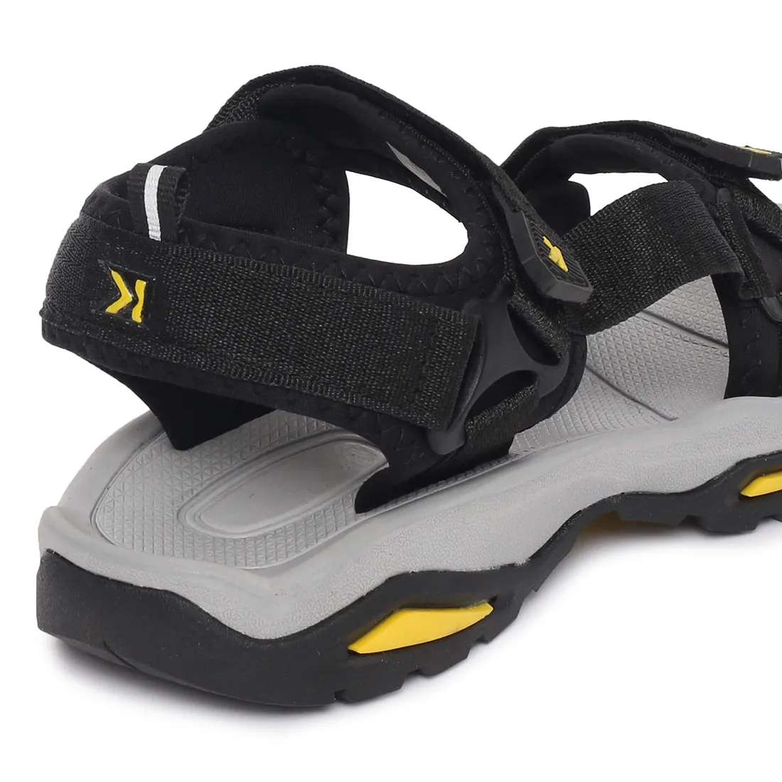 Eeken ESDG1051 Black Stylish Lightweight Dailywear Sports Sandals For Men