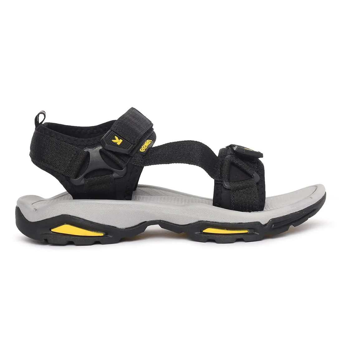 Eeken ESDG1051 Black Stylish Lightweight Dailywear Sports Sandals For Men