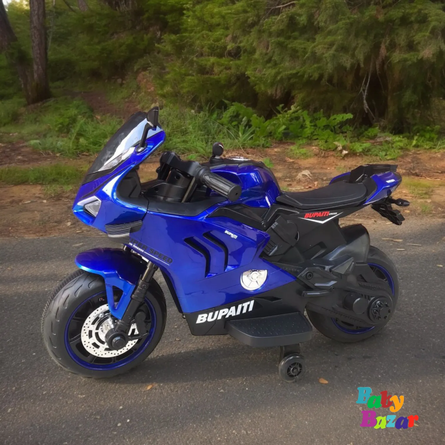 Electric Heavy Bike For Kids Blue Color