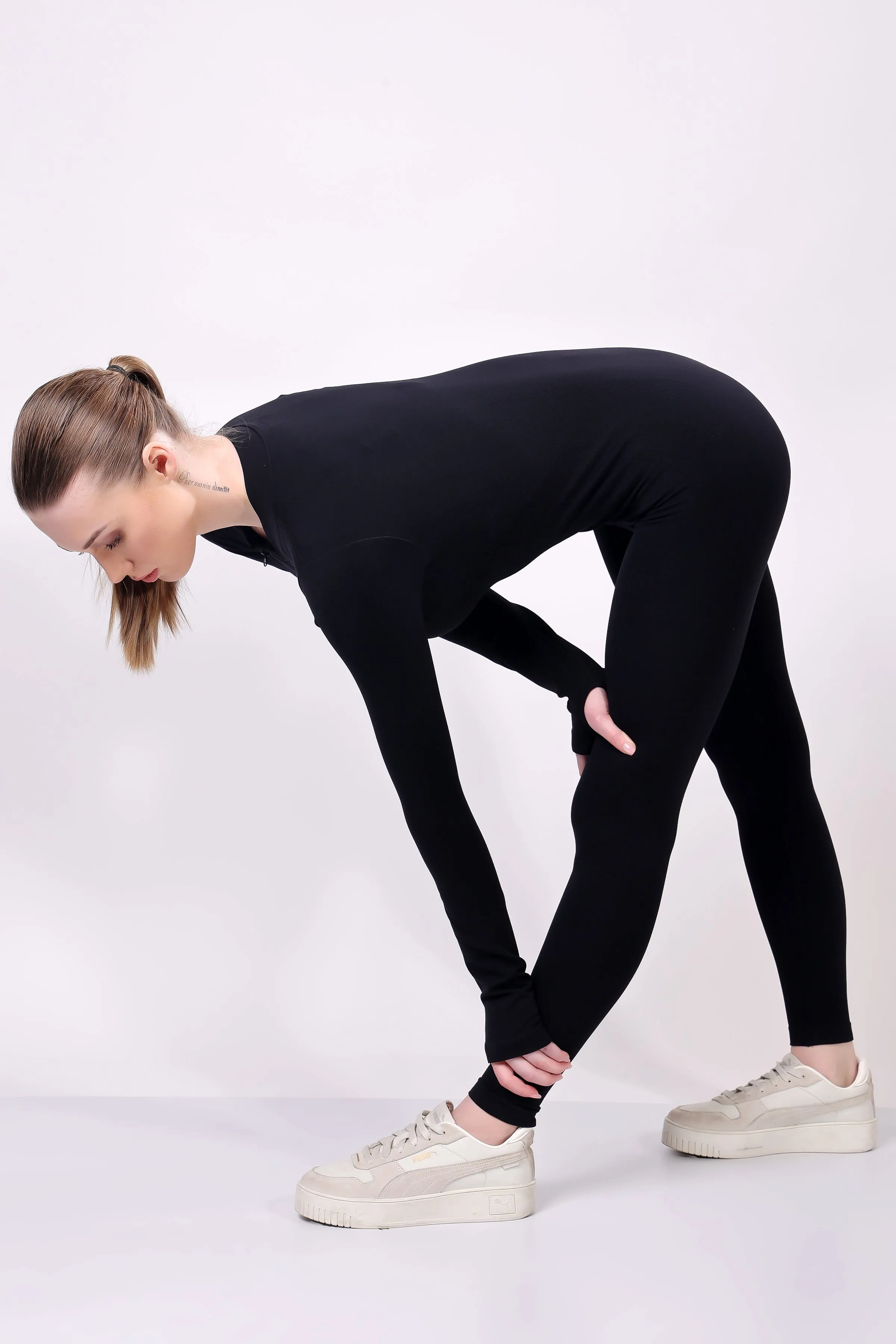 Elevate Zip-Front Active Jumpsuit - Black