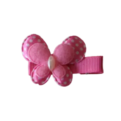 Embellished Non Slip Hair Clip - Butterfly Spotty (2 colour options)
