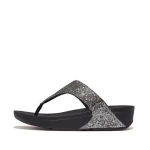 Fitflop Lulu Glitterball Toe Post Silver