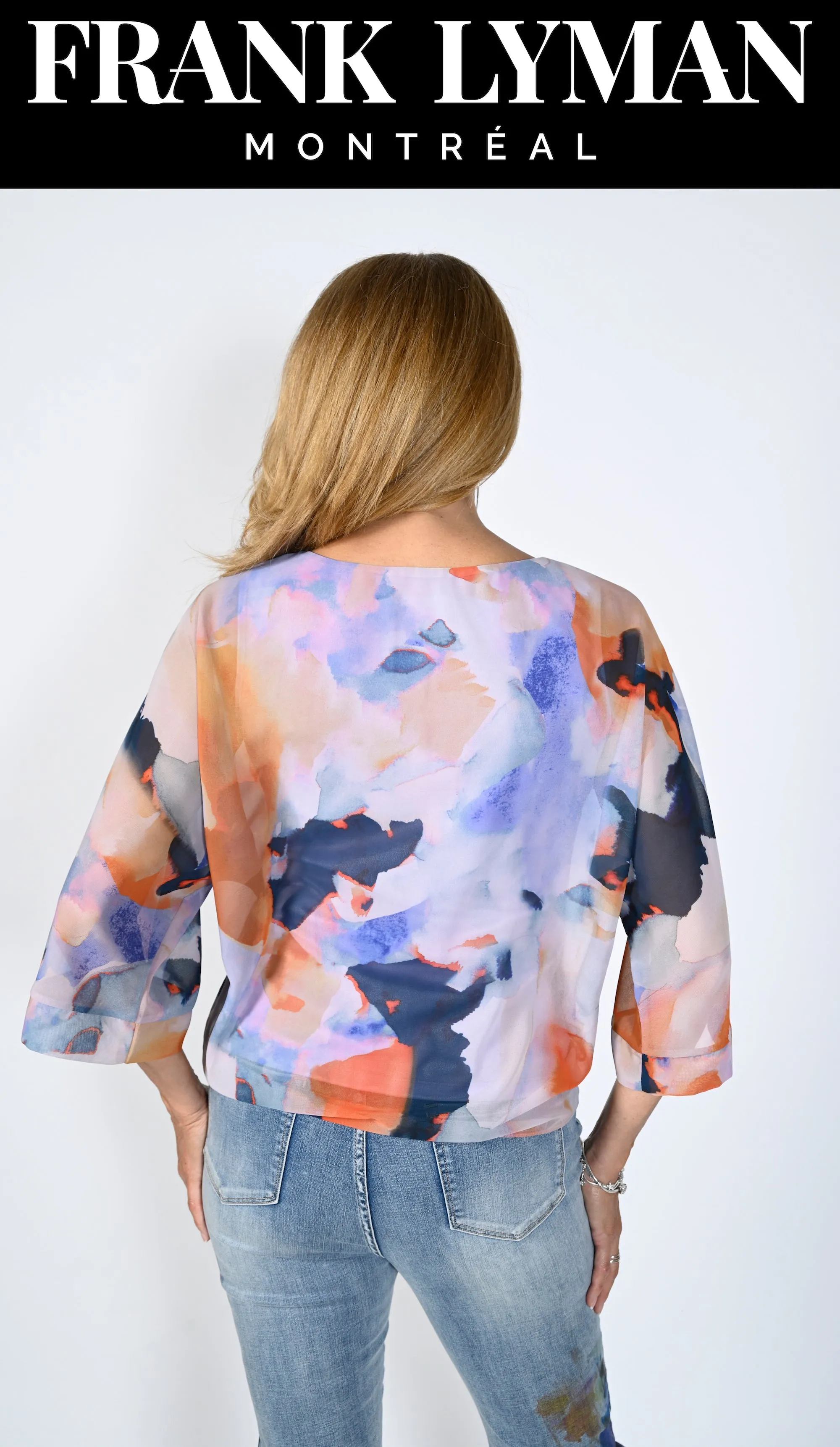 Frank Lyman-231471-Woven Top-Purple/Multi
