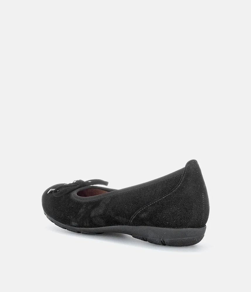 Gabor Plush Suede Ballet Flats