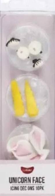 Go Bake Edible Unicorn Cake Decorations. (10 Pieces Per Pack)
