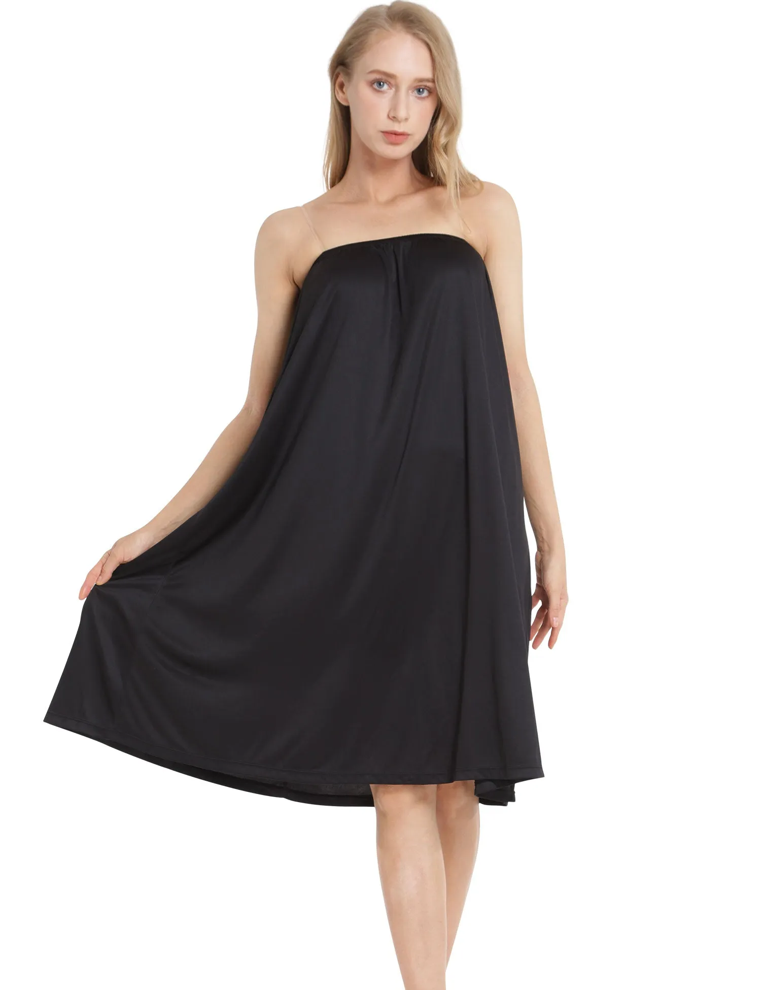 Half Slips for Women Long Slip Under Dress Invisible Straps Underskirt for Dresses