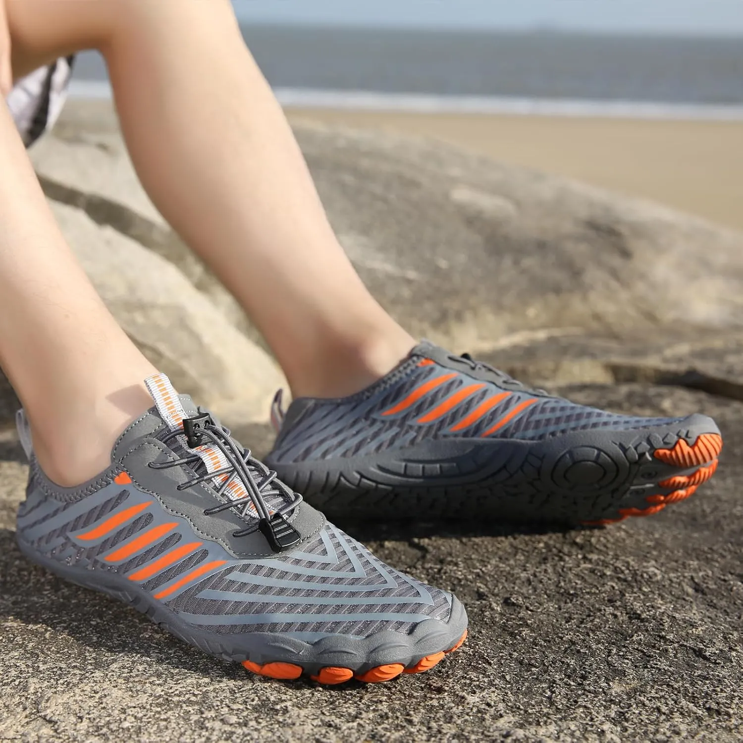 Hike Barefoot Shoes for Women Men, Pro Barefoot Shoes with Wide Toe Box for Hiking, Walking, Non-Slip Breathable Lightweight Water Shoes Unisex