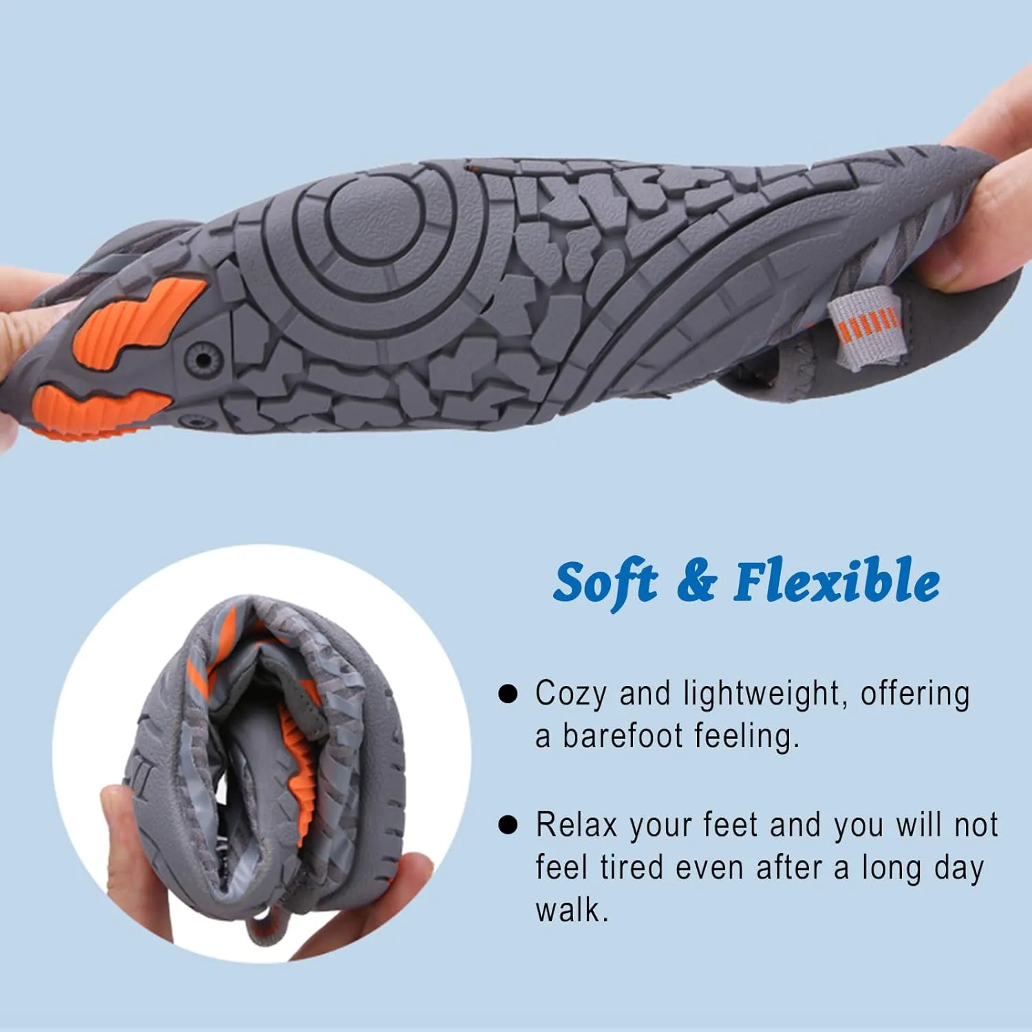 Hike Barefoot Shoes for Women Men, Pro Barefoot Shoes with Wide Toe Box for Hiking, Walking, Non-Slip Breathable Lightweight Water Shoes Unisex