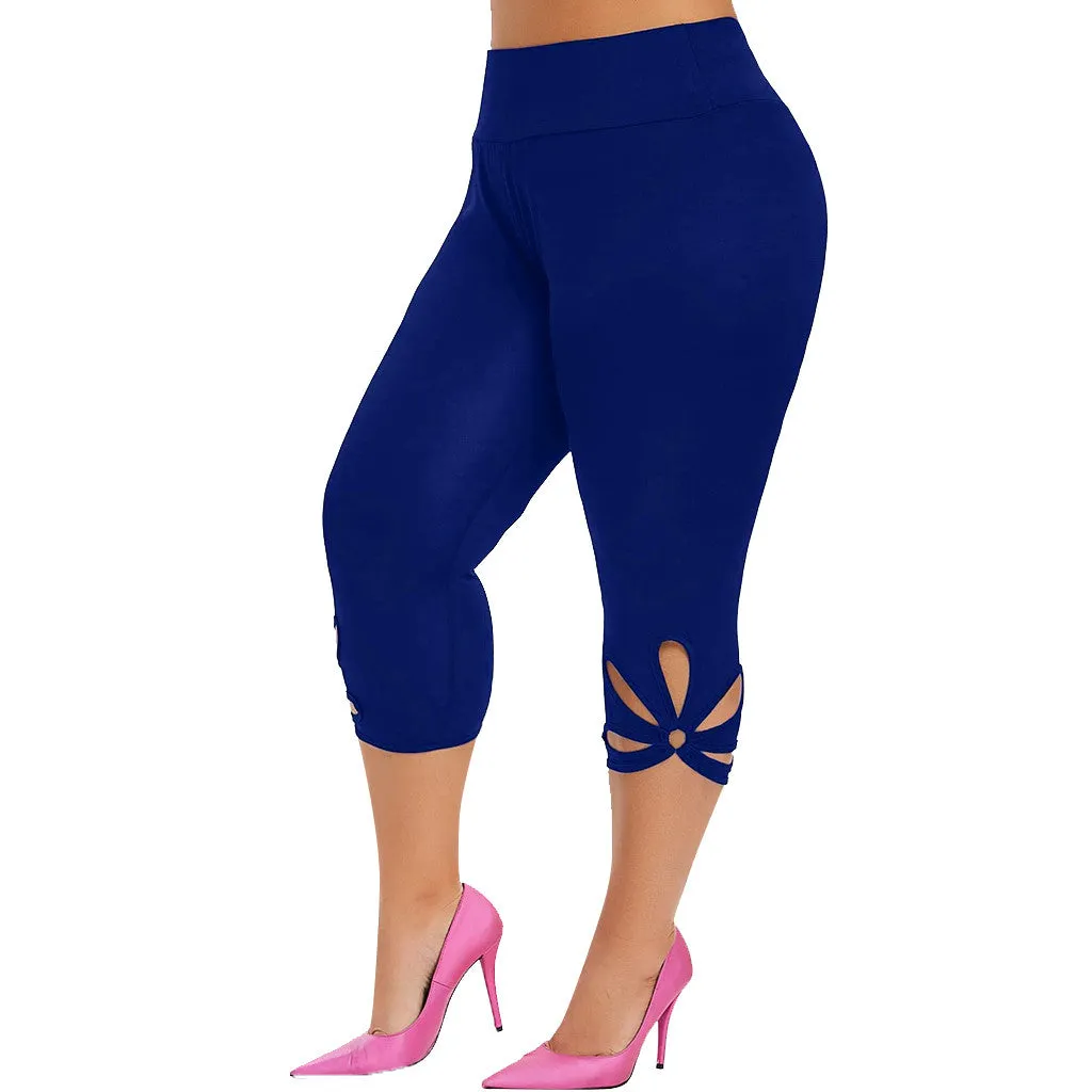 Hollow Out Plus Size Leggings