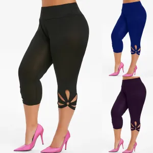 Hollow Out Plus Size Leggings