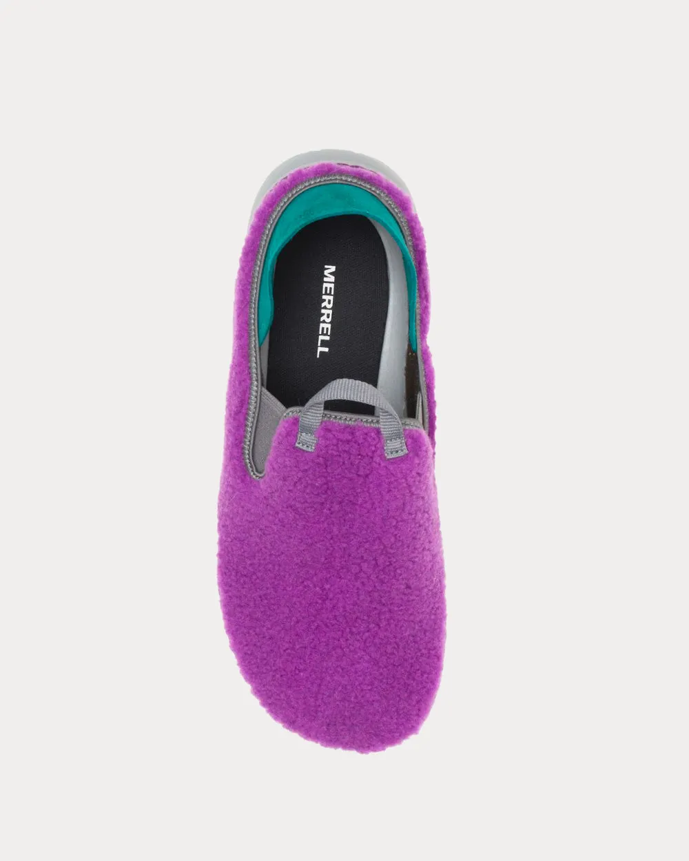 Hut Moc Fleece Plum Slip Ons
