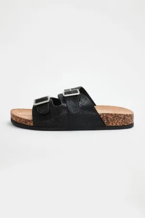 Isabac Black Sandals By Italian Star