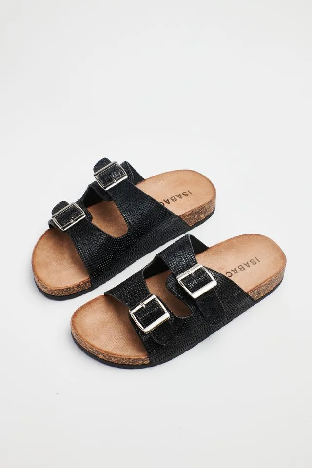 Isabac Black Sandals By Italian Star
