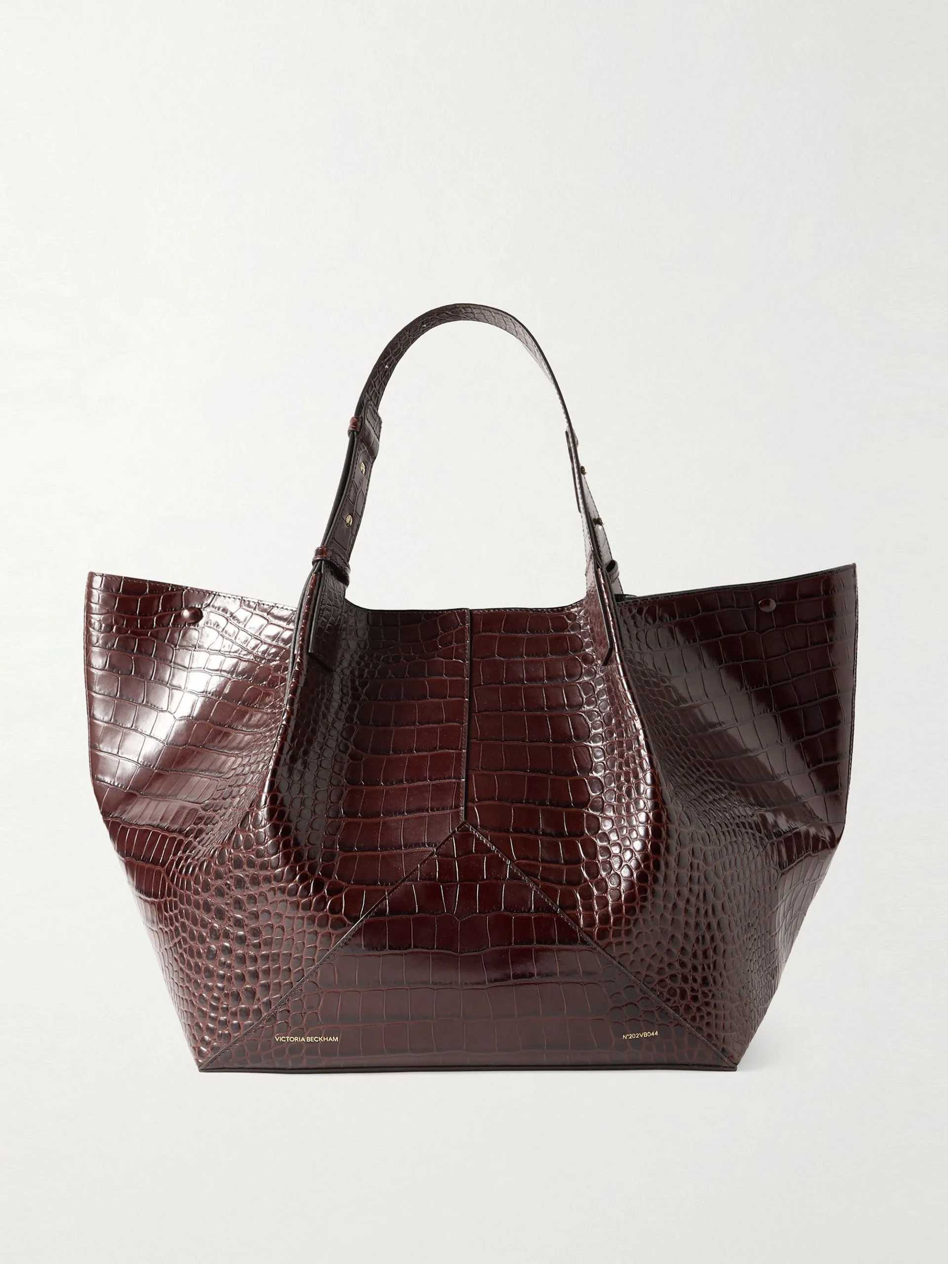 Jumbo W11 croc-effect leather tote