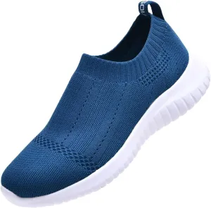 konhill Women's Slip On Sneakers Non Slip Walking Shoes Breathable Mesh Work Casual Lightweight Tennis Workout Shoes