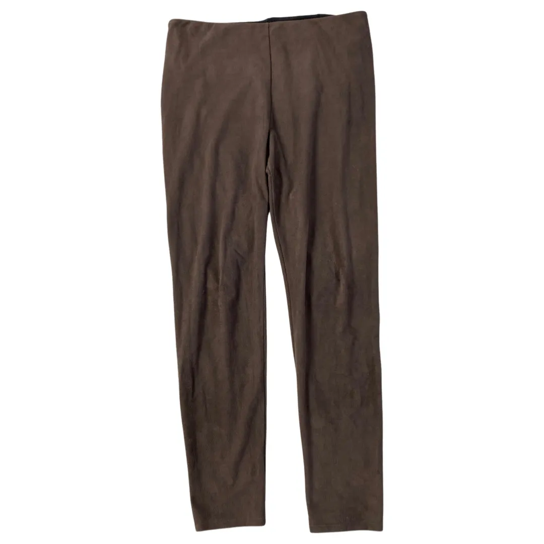 LYSSE BROWN SUEDE LEGGINGS SIZE LARGE