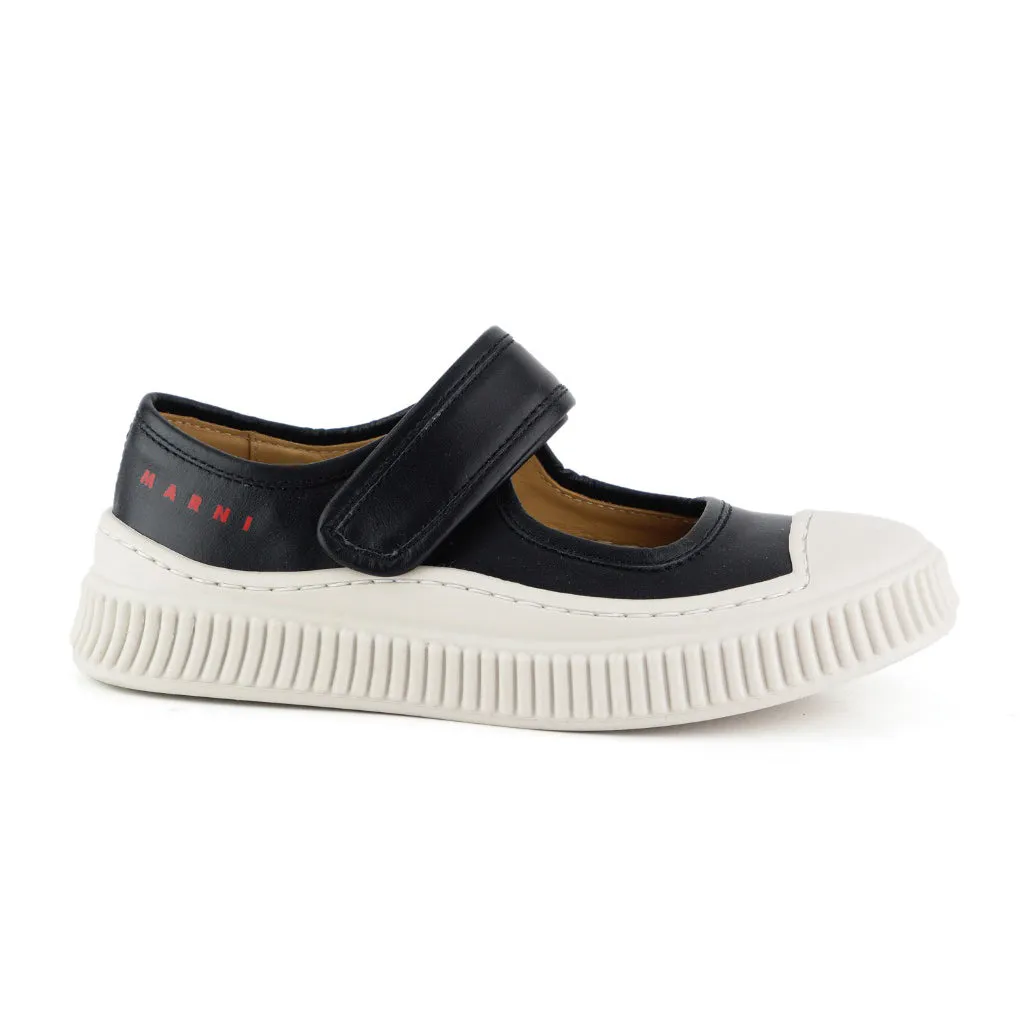 Marni Kids Leather Mary Jane Pablo Sneakers