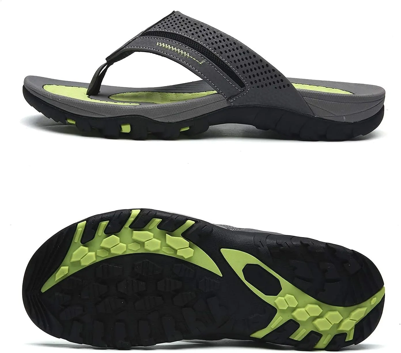 Men's Flip-Flops, Thongs Sandals Durable Comfort Slippers for Beach
