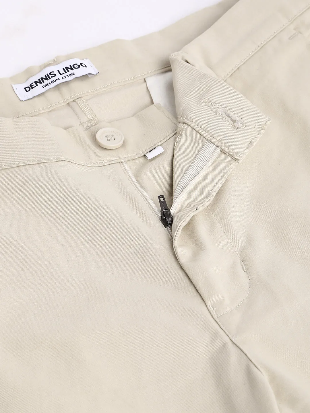 Men's Tapered Fit Cotton Chinos (Cream)