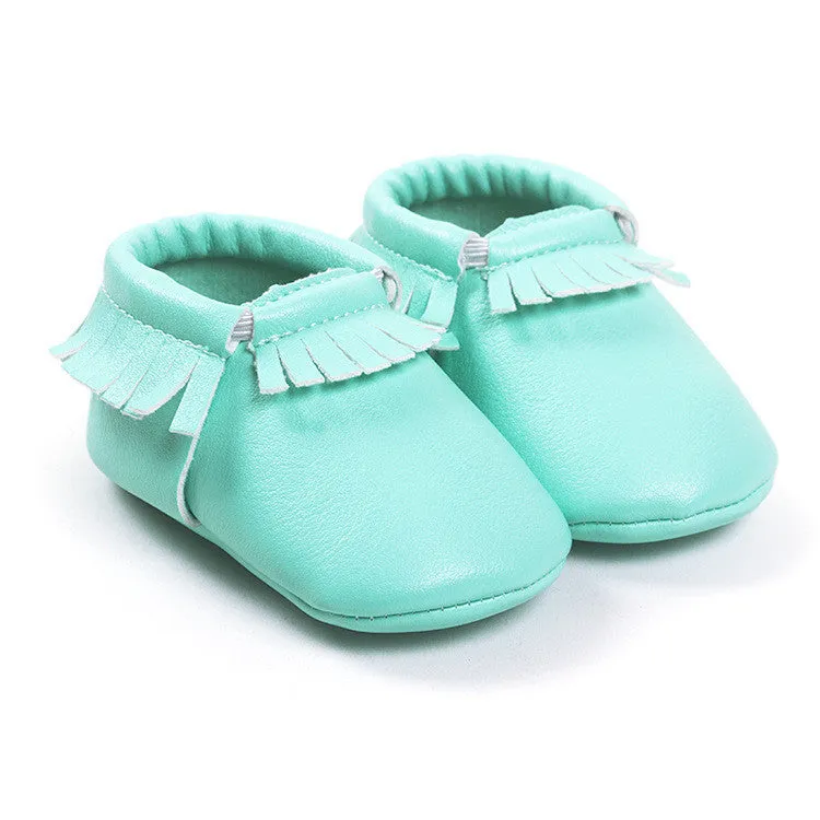 Newborn Baby First Walkers Moccasins Soft Soled Shoes