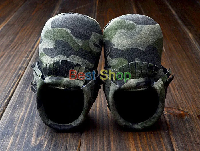 Newborn Baby First Walkers Moccasins Soft Soled Shoes