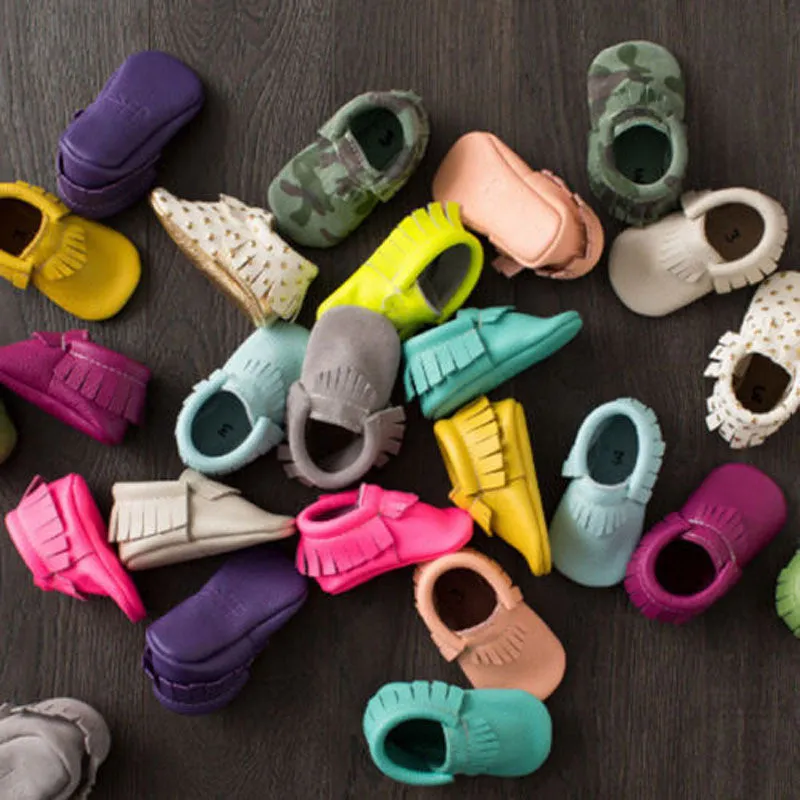 Newborn Baby First Walkers Moccasins Soft Soled Shoes
