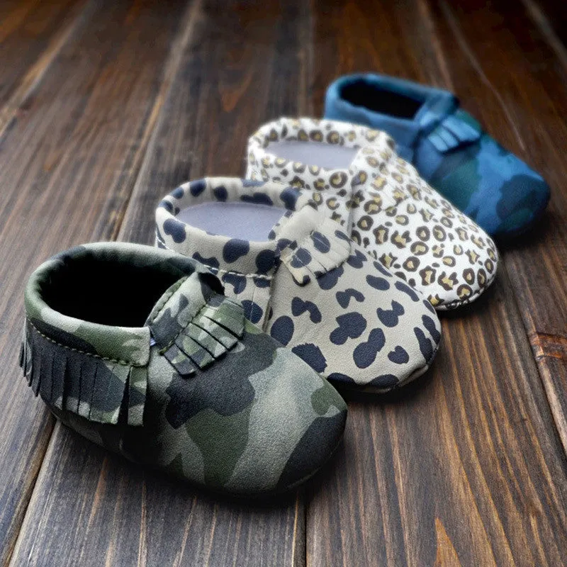 Newborn Baby First Walkers Moccasins Soft Soled Shoes