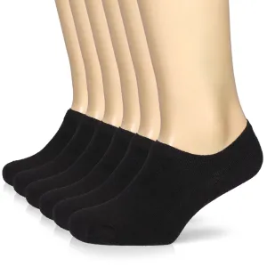 Non-Slip Men's Bamboo No-Show Socks (Only Size 11-13), 6 Pairs