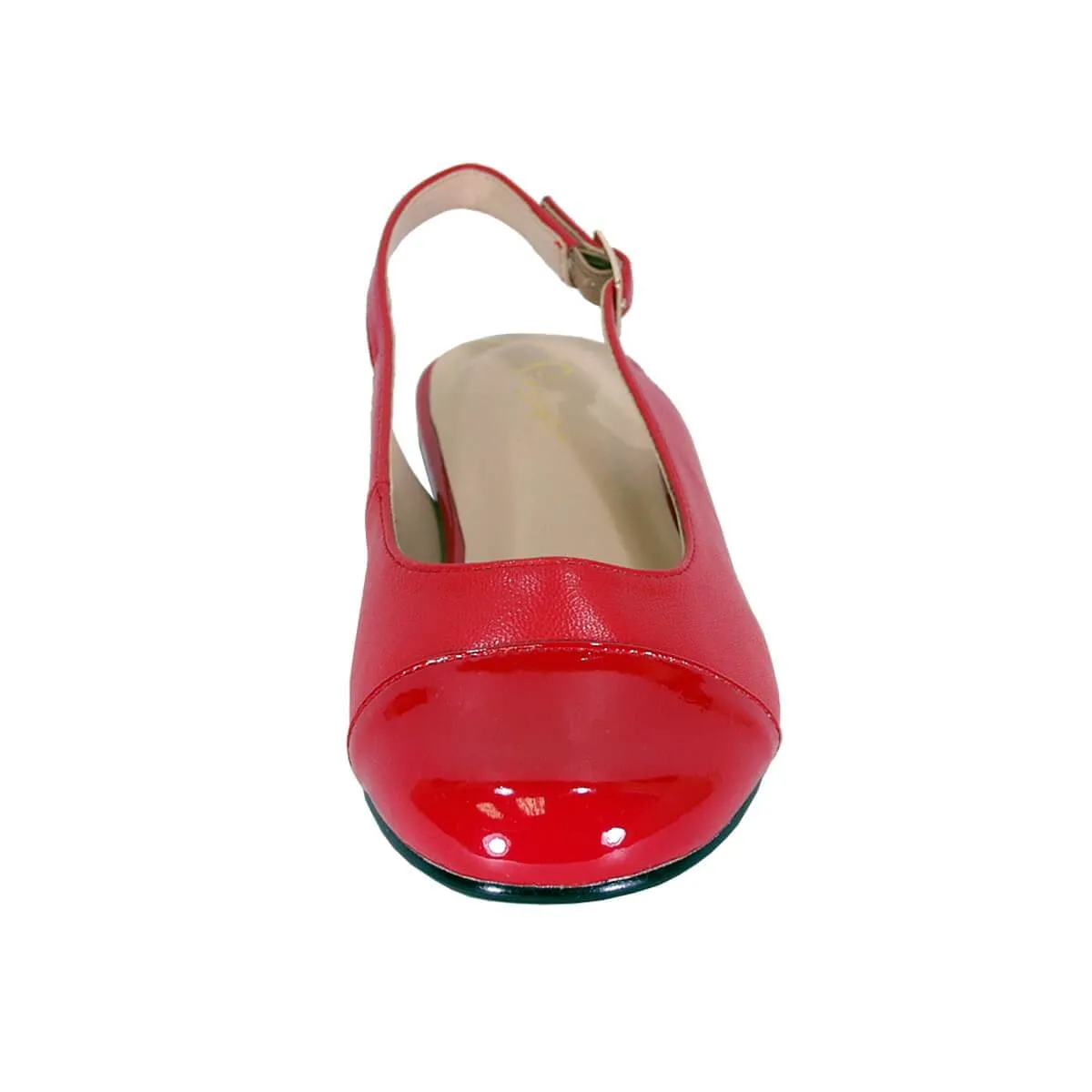 PEERAGE Kennedy Women's Wide Width Slingback Leather Flats