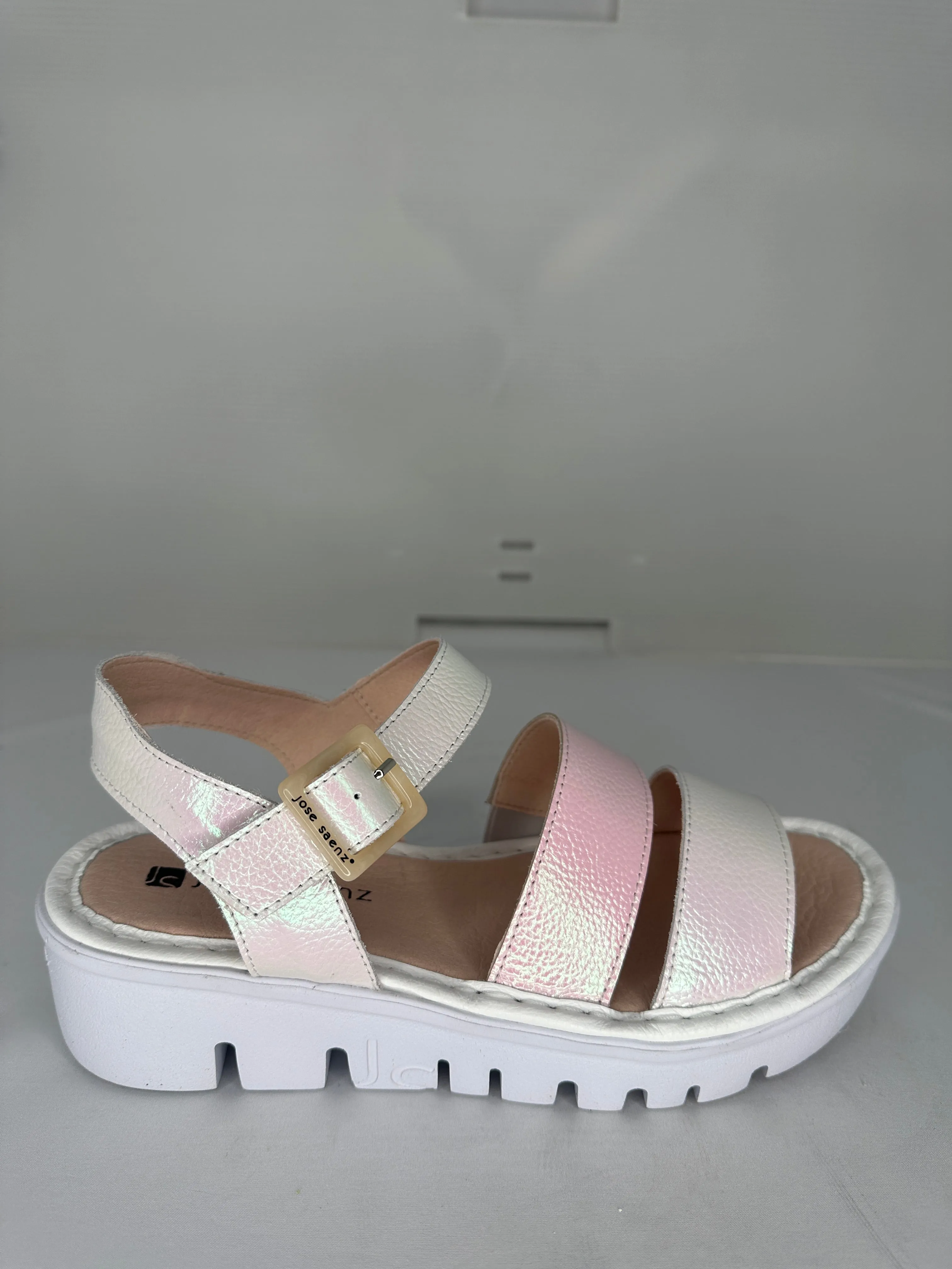 Platform Shimmer Sandal