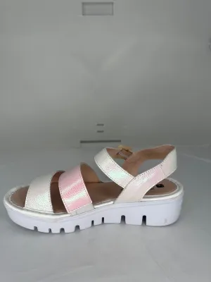 Platform Shimmer Sandal