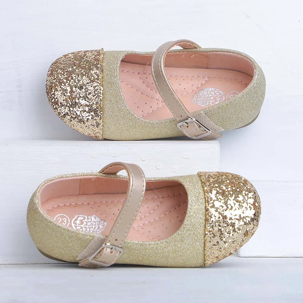 Pumps For Girls - Golden