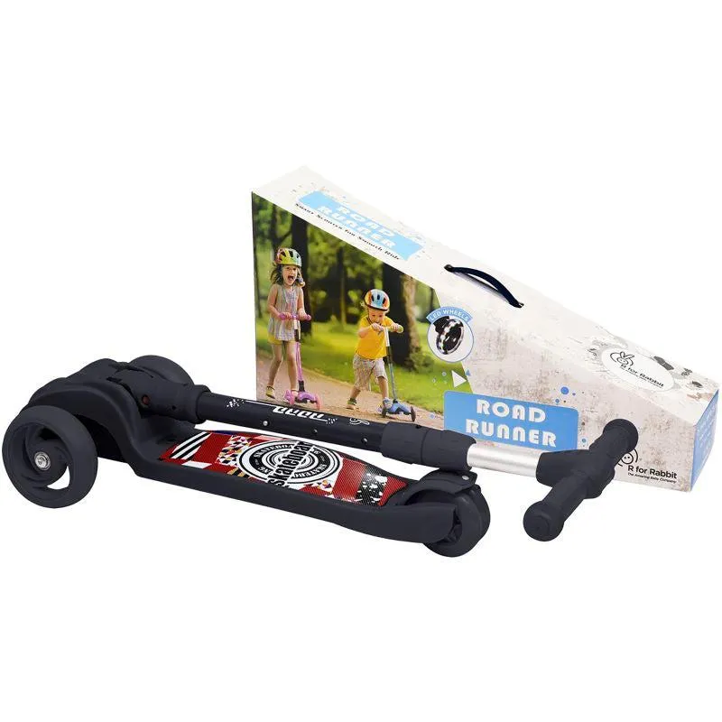Road Runner Scooter For Kids - PU LED Wheels, 4 Level Height Adjustment, Anti Slip Deck, Safety Certified, 3-Wheel scooter, Easy use, 3-7years