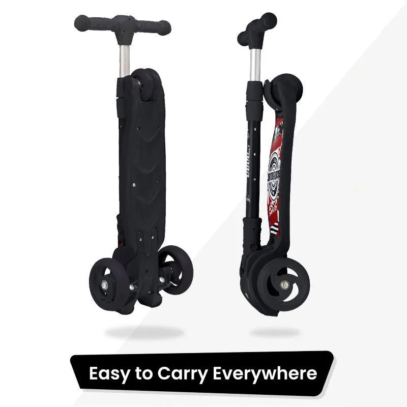 Road Runner Scooter For Kids - PU LED Wheels, 4 Level Height Adjustment, Anti Slip Deck, Safety Certified, 3-Wheel scooter, Easy use, 3-7years