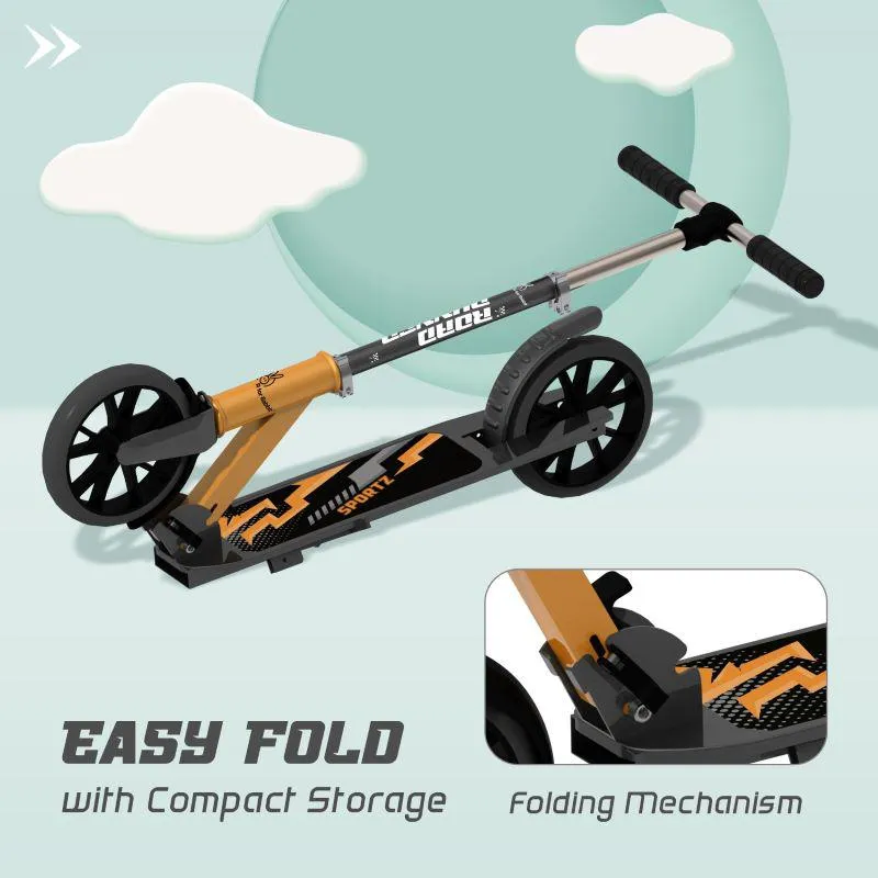 Road Runner Sportz Scooter - 3 Level Height Adjustment, Easy Fold, Wide Base & Stand
