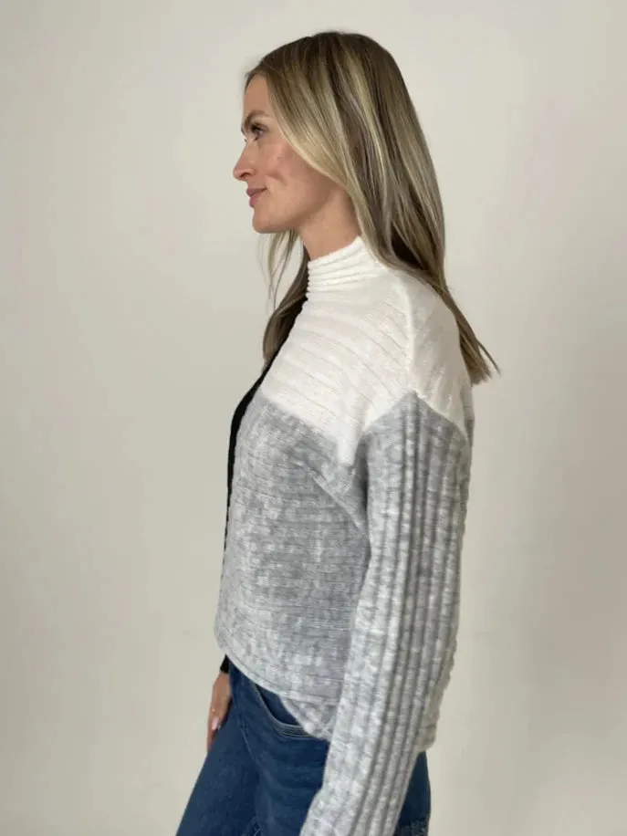 Sale Maggie Color Block Funnel Neck Sweater