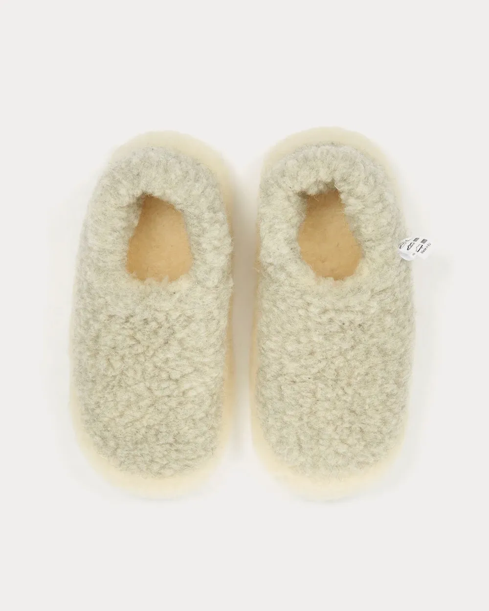 Siberian Wool Light Grey Slip Ons