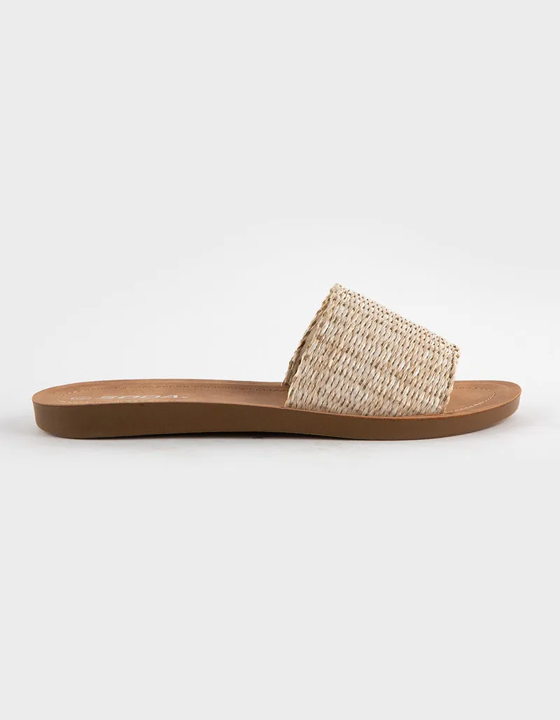 Soda Efron Raffia Sandals