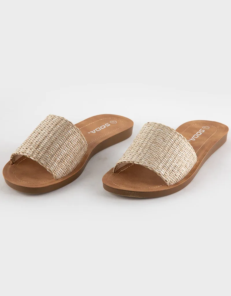 Soda Efron Raffia Sandals