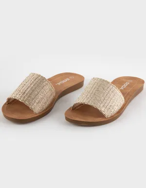 Soda Efron Raffia Sandals