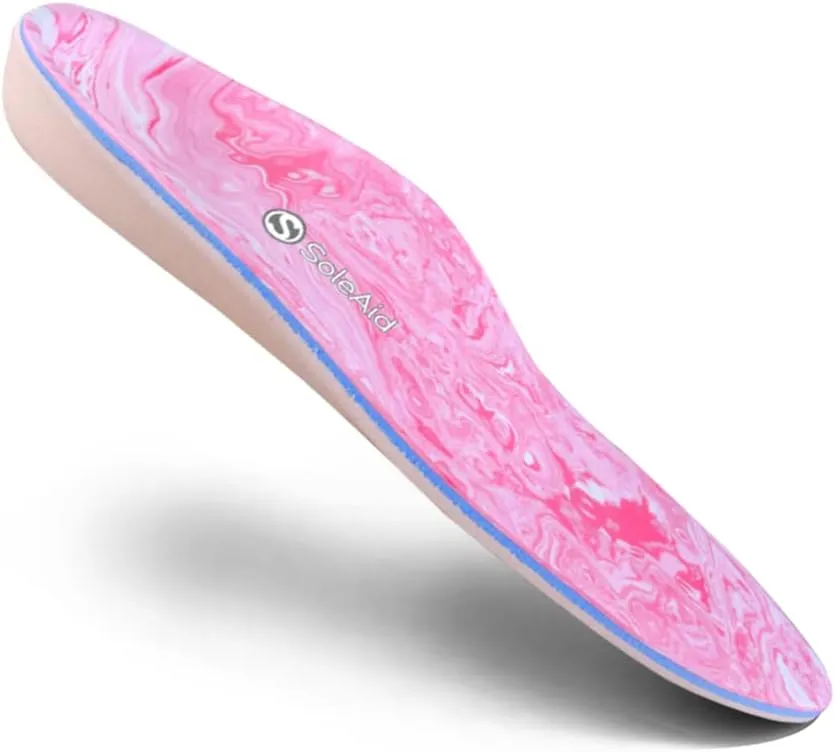 SoleAid XTI Insoles - 3-Layer Performance Insole, Semi-Rigid Arch Support - Light Weight, Shock Absorbing, Anti-Fatigue Foot Orthotic for Plantar Fasciitis (Men's 7-7.5 / Women's 9-9.5)