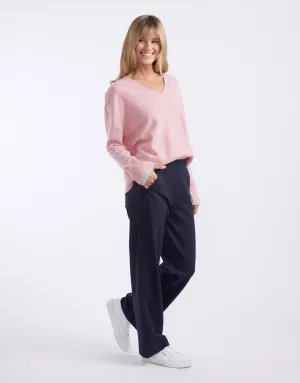 Timeless Straight Leg Ponte Pant  - French Navy/Navy