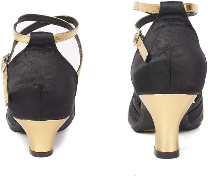 TINRYMX Women Latin Dance Shoes Open Toe Ballroom Salsa Tango Dancing Shoes, Model DY-08-5.5