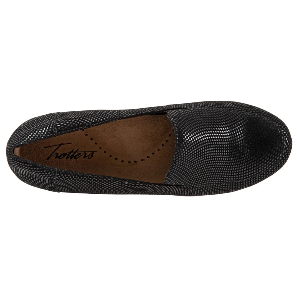 Trotters Deanna Slip-On Black Mini Dots (Women's)