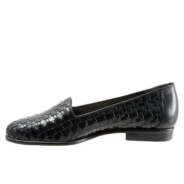 Trotters Liz Black Woven Leather (Women's)