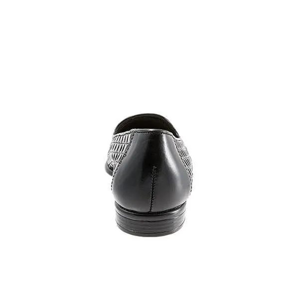 Trotters Liz Black Woven Leather (Women's)