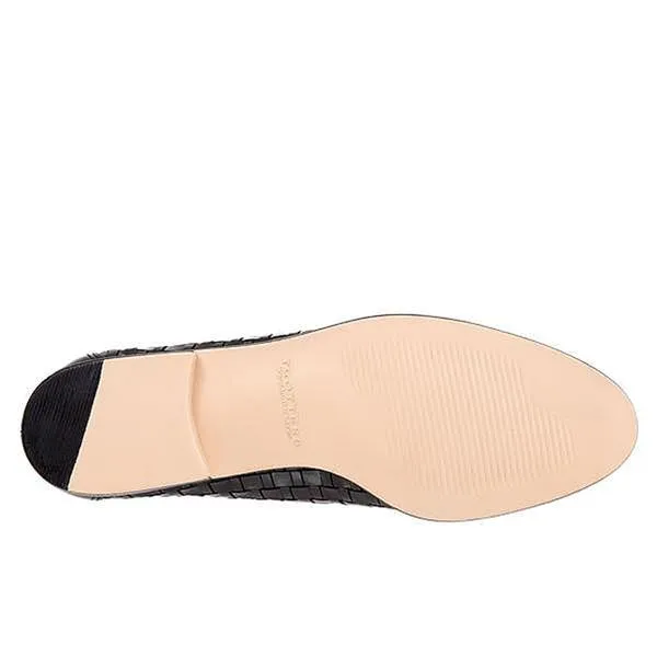 Trotters Liz Black Woven Leather (Women's)