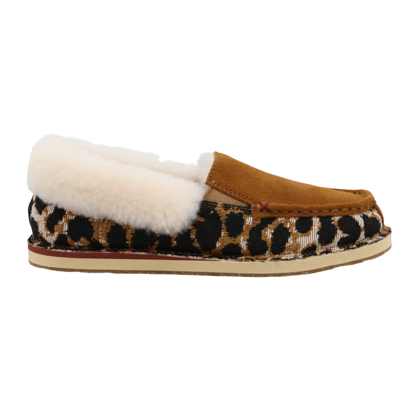 Twisted X Ladies Loafer Tan & Cheetah Slip-On  Shoes WCL0015