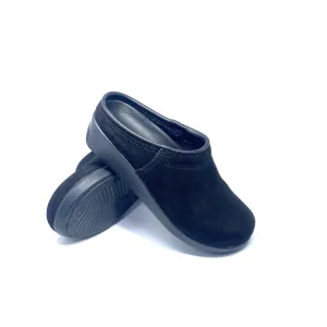 Vintage Ana-tech Malibu Black Olive Nubuck Slip-on Clogs 6779