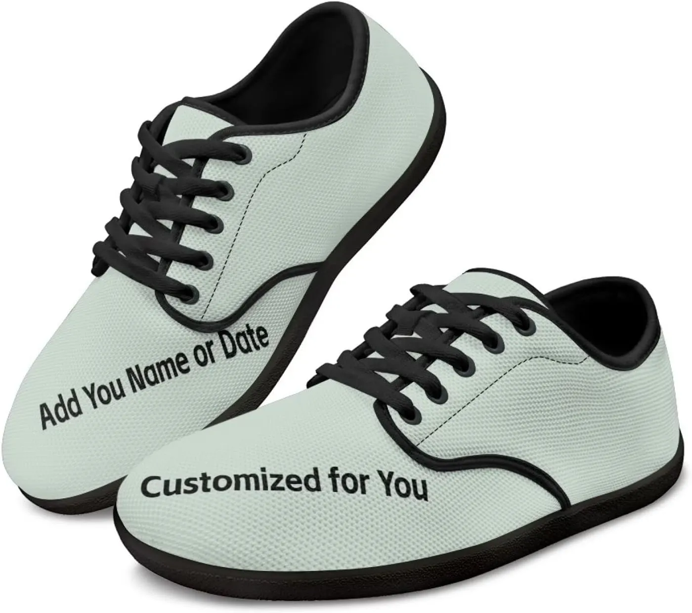 Women Minimalist Barefoot Shoes Comfortable House Shoes Light Elastic Lace-Up Fitness Shoe for Gym US 6-13.5 Black Sole